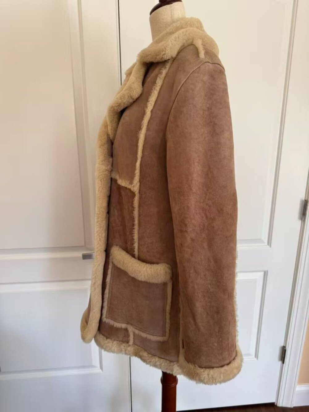 NWT 100% Authentic Coach Shearling Lamb Coat, Sz S - Picture 3 of 13